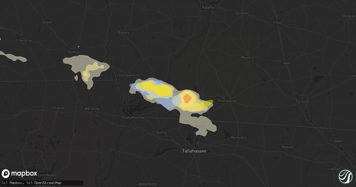 Hail Map in Climax, GA on April 3, 2023 HailTrace